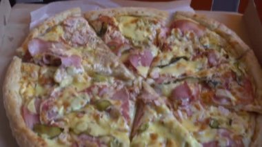 taze, lezzetli pizza, yakın mesafeden çekim