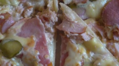 taze, lezzetli pizza, yakın mesafeden çekim