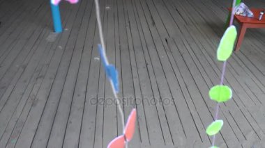 Anaokulu balonlarının ve diğer süslemelerin verandasının güzel tasarımı