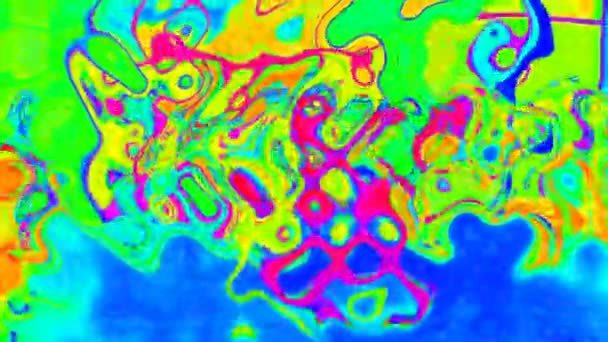 Abstract rainbow Colorful Paint Ink Explodes Diffusion Psychedelic Explosion of Traffic — Stock Video