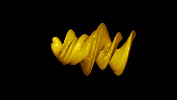 Абстрактный спиральный трёхмерный элемент — стоковое видео