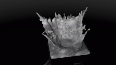 Kutusundan gri su sıçrama