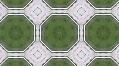 El ile soyut animasyon geometrik kaleydoskop desen çizilmiş