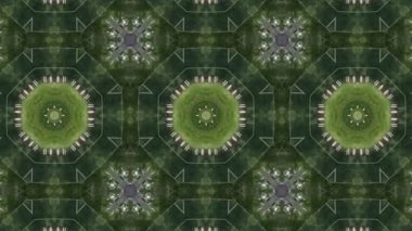 El ile soyut animasyon geometrik kaleydoskop desen çizilmiş