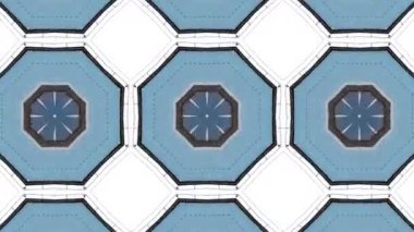 El ile soyut animasyon geometrik kaleydoskop desen çizilmiş