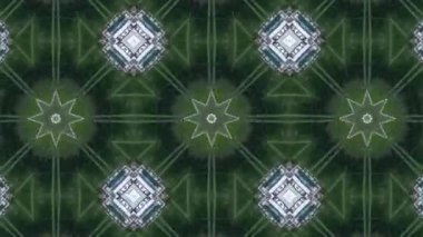 El ile soyut animasyon geometrik kaleydoskop desen çizilmiş
