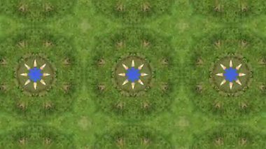 El ile soyut animasyon geometrik kaleydoskop desen çizilmiş