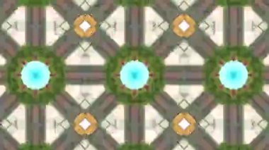 El ile soyut animasyon geometrik kaleydoskop desen çizilmiş