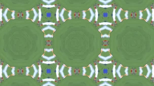 Abstrakte Animation mit handgezeichneten geometrischen Kaleidoskopmustern — Stockvideo