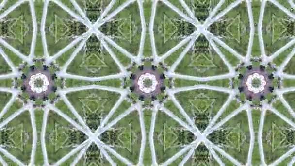 Abstraktní animace s rukou kreslené kaleidoskop geometrický vzor — Stock video