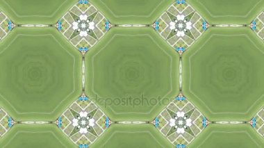 El ile soyut animasyon geometrik kaleydoskop desen çizilmiş