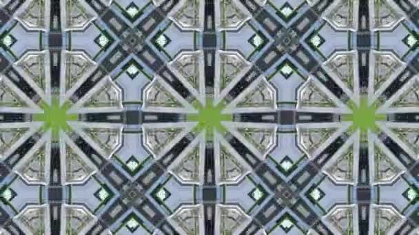 Abstracte animatie met hand getrokken geometrische Caleidoscoop patroon — Stockvideo
