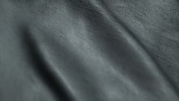 Fondo de tela gris neutro ondeando en el viento. Fácil de colorear a cualquier color deseado — Vídeo de stock