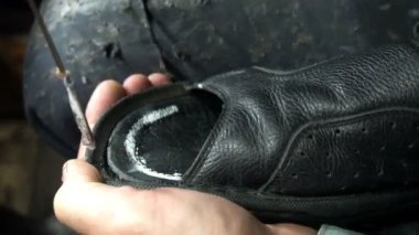 Atölye 4k, bir ayakkabı tamiri kunduracı ayakkabı boyutlandırma