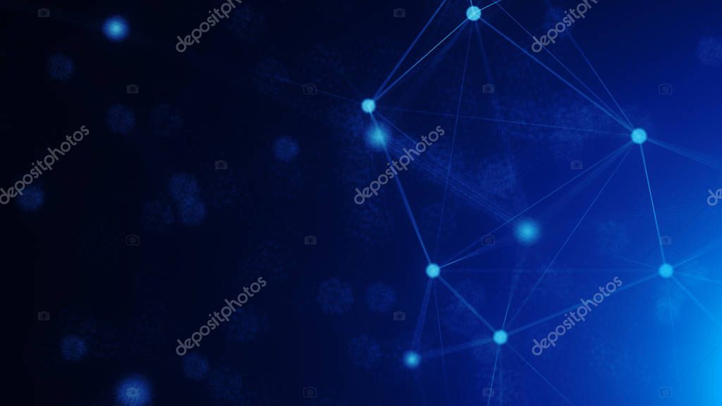 Abstract connected dots on bright blue background — Stock Photo © Nadezhda2000 #162253892