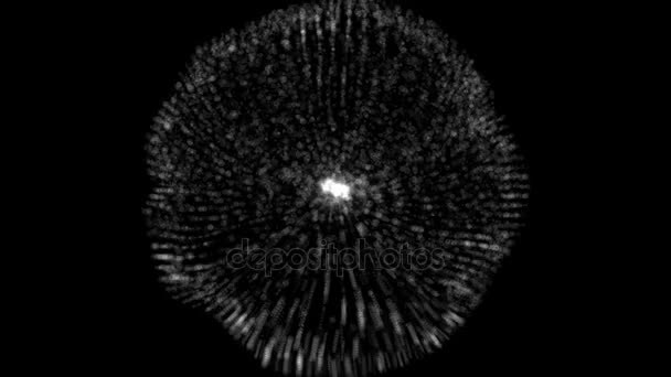 Animación del Big Bang. Partículas, bengalas ópticas — Vídeo de stock