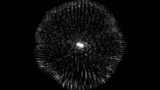 Animation du big bang. Particules, torches optiques 