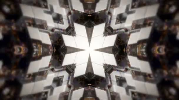 Abstraktní pozadí s technologií kaleidoskop — Stock video