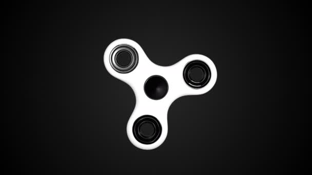 Fondo abstracto con Mano fidget Spinner juguete. Signo tridimensional — Vídeo de stock