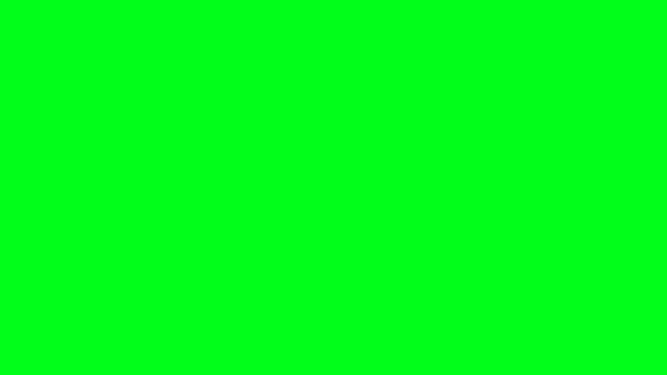 Caindo bolas coloridas fundo com tela verde — Vídeo de Stock