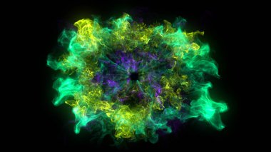 Siyah zemin üzerinde Shockwave patlama ile arka plan