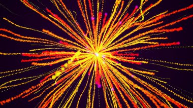 Parçacıklar patlama. Festival havai fişek