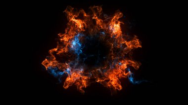 Arka plan siyah zemin üzerinde Shockwave patlama ile. Teknoloji