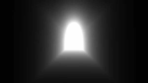 Абстрактный фон со светом, выходящим из открытой двери — стоковое фото
