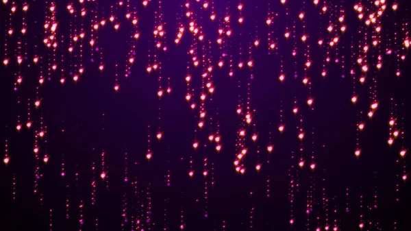 Блестящий гламурный дождь из фиолетовых частиц — стоковое фото
