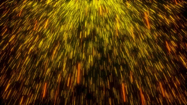 Πορτοκαλί και χρυσό χοβόλεις ή σωματίδια θόλωση κίνησης γέμισμα σε μαύρο φόντο — Φωτογραφία Αρχείου