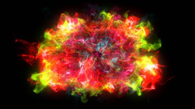 Siyah zemin üzerinde Shockwave patlama ile arka plan