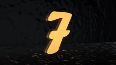 Uzayda bir üç boyutlu altın basamaklı ayakta