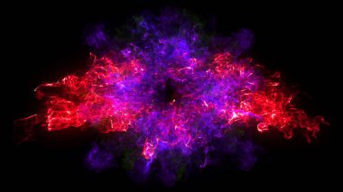 Siyah zemin üzerinde Shockwave patlama ile arka plan