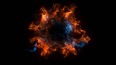 Siyah zemin üzerinde Shockwave patlama ile arka plan