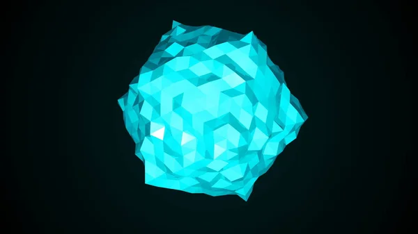Esfera poli baixa. Abstrato 3d renderizar fundo — Fotografia de Stock