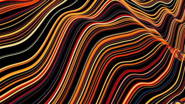 Abstract 3d rendering background with wavy lines — Stock Photo, Image