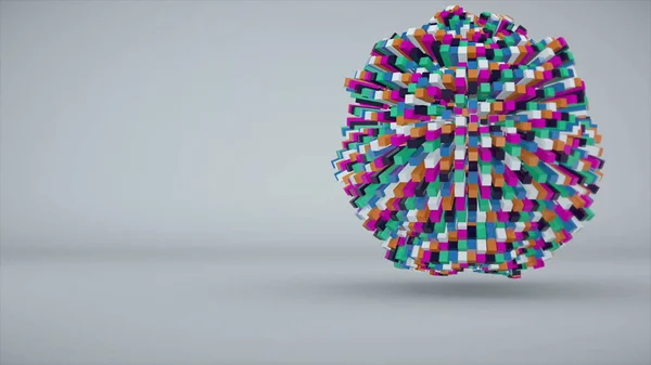 Cubes colorés composant la sphère — Photo