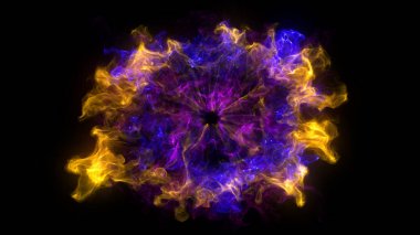 Siyah zemin üzerinde Shockwave patlama ile arka plan