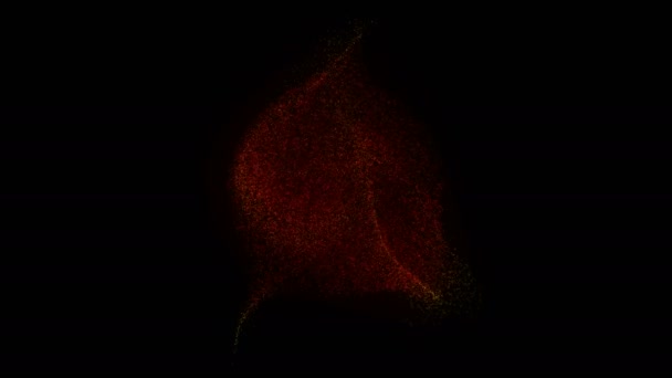 Partículas dispersándose y retorciéndose. Clip de alta calidad renderizado en la computadora de gama alta y tarjeta gráfica. Efecto arena — Vídeos de Stock