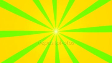 Arka plan animasyon güneş ışını ile. Retro Radyal arka plan. 3D render