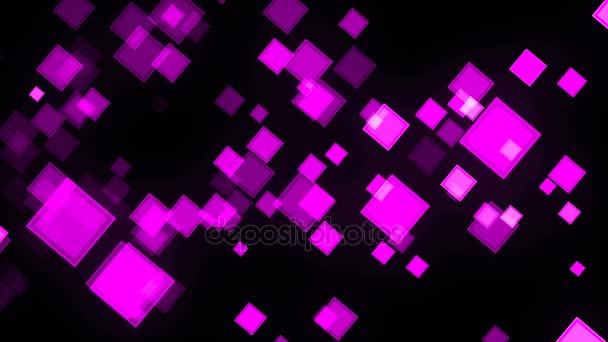 Анімаційний фон з квадратами. Цифрове 3d рендерингу — стокове відео
