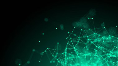 Soyut bağlı noktalar. Dijital arka plan
