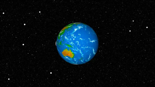 Abstrakter Hintergrund mit Erde und Mond. Raumkulisse — Stockfoto