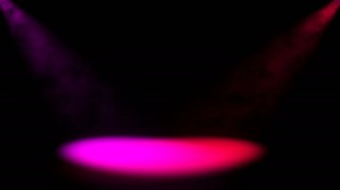 Parlak projektör ile sis. Dijital arka plan