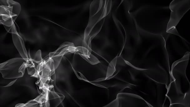 Fumo realistico su sfondo nero — Video Stock