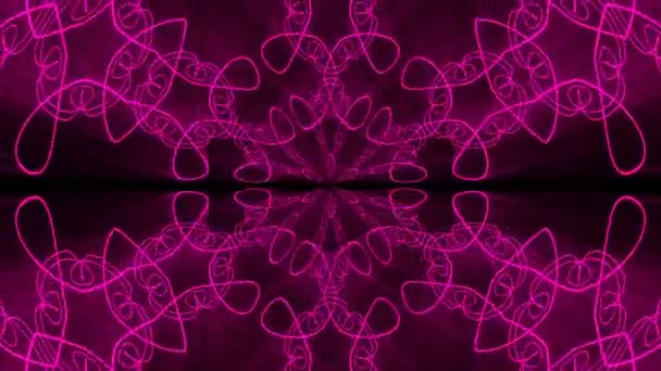 Lila abstrakten Hintergrund. Kaleidoskop-Kulisse. 3D-Darstellung — Stockvideo