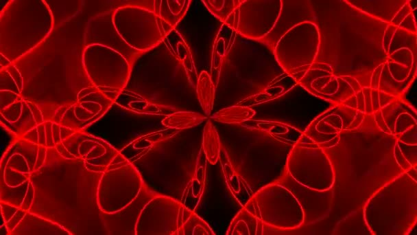 Fond rouge abstrait. Kaléidoscope numérique. Rendu 3d 