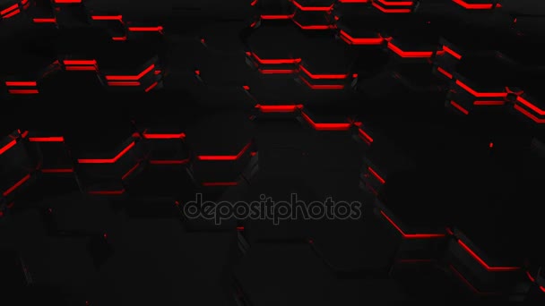 Fondo gráfico de movimiento hexagonal. Fondo abstracto de resolución 4K — Vídeos de Stock