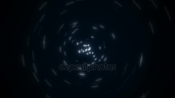 Abstrakter Hintergrund mit radial verschwommenen Sternen. 3D-Darstellung — Stockvideo