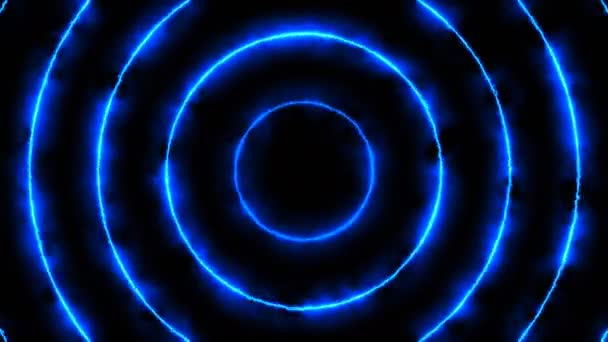 Абстрактный анимированный фон с энергетическими кругами — стоковое видео